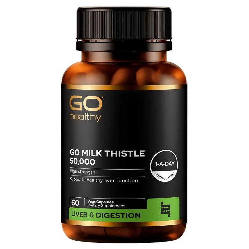 GO Healthy milk thistle 50000 60c高之源 奶蓟草护肝胶囊保肝护肝50000mg 60粒【 保质期2029/05】